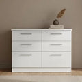Knightsbridge Chest - Midi - 6 Drawer - White Gloss