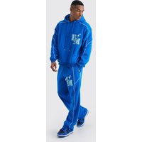 Chándal Oversize Recto Con Estampado, Azul