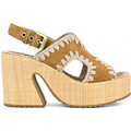 RAFFIA PLATFORM WITH BACK STRA