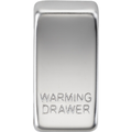 KnightsBridge Switch cover "marked WARMING DRAWER" - polished chrome