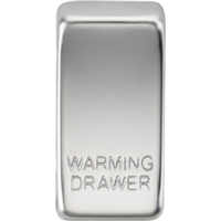 KnightsBridge Switch cover "marked WARMING DRAWER" - polished chrome