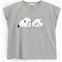 Kurzarm-T-Shirt mit Snoopy-Print auf der Vorderseite