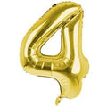 Cijfer Ballon '4'  Goud (100CM)