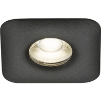 KnightsBridge Odina Single Fixed Square Downlight Black