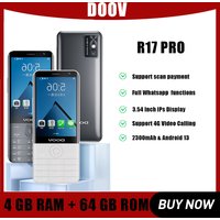 UNIWA DOOV R17 Pro 4G Mobile Phone Smart Touch Screen Whatsapp Android 13 Keypad Phones 3.54" 4GB 64GB 2300mAh Cellphone