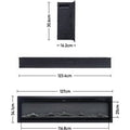 40/50/60 Inch 3-in-1 Best Modern LED Electric Fireplace Heater Inserts with Tempered Glass & Remote and 12 Flame Colours