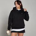 Damska bluza z kapturem o regularnym kroju z kolekcji Basics MP – czarna - XL