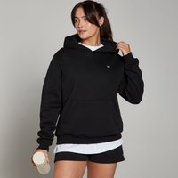 Damska bluza z kapturem o regularnym kroju z kolekcji Basics MP – czarna - XL