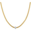 18ct Yellow Gold Eka Tiny 0.19ct Diamond Pave Necklace