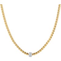 18ct Yellow Gold Eka Tiny 0.19ct Diamond Pave Necklace