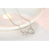 Infinity Necklace & Earring Set with Fine Cut Crystals | Wowcher