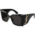 SAINT LAURENT Femme SAINT LAURENT SL M119/F BLAZE 001 Lunettes de soleil Acétate Noir Noir Cat Eye Normale