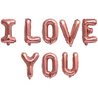 I LOVE YOU ballon Rosé (40CM)
