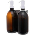 Distributeur de savon mural double blanc