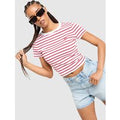 LEVI'S Stripe Slim T-Shirt, Hvid