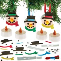 Snowman LED Tealight Decoration Kits (Pack of 4)