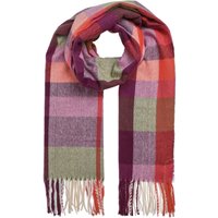 Weird Fish Badida Brushed Check Scarf Beet Size ONE