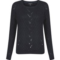 Jumpers Womens Amara Reya Orange Blossom Textured Knit Jumper in Navy / 14 - Tokyo Laundry