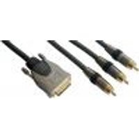Verschiedene Cinchkabel (3x Cinchstecker auf 1x DVI-I Stecke