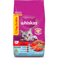 Ração Whiskas Gatos Adultos Castrados Carne