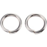 Anelli di congiunzione in acciaio inossidabile 304 anti-ossidazione, anelli di salto aperti, colore acciaio inossidabile, 10x1.5mm, diametro interno: 7mm, 15 gauge