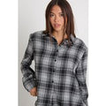 Oversized Shoulder Pad Check Shirt, Mono
