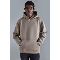 Oversized Scuba Hoodie, Tan