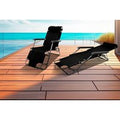 Adjustable Weather-Resistant Sun Loungers - Grey, Black or Cream | Wowcher