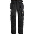 Snickers 6251 Mens Allround Work Stretch Loose Fit Trousers Holster Pockets Black 35" 32"