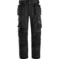 Snickers 6251 Mens Allround Work Stretch Loose Fit Trousers Holster Pockets Black 35" 32"