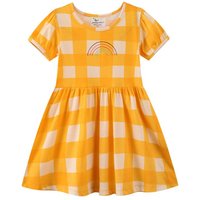 Jumping Meters 2-7T Summer Rainbow Embroidery Princess Girls Dresses Cotton Birthday Party Children's Costume Baby Dress