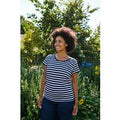 Damen Loose Fit T-Shirt gestreift