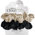 Large Hair Scrunchie Two-Pack - Black & Caramel