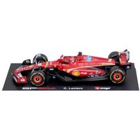 Bburago F1 2024 Ferrari SF-24 Leclerc With Helmet Deluxe Hard Case 1:18 Scale Model