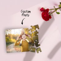 Creative Father and son rejoice. Custom Picture Jigsaw puzzle Personalised Decompression Puzzles Custom Puzzles in Photos