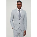 Chaqueta De Traje Ajustada Con Botonadura, Gris
