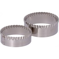 Ring Set with 2 Stainless Steel Rings Without Handle or Cutting Tigella (8,6cm & 7cm)