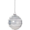 Premier Decorations 80mm Christmas Tree Ball - White