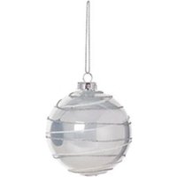 Premier Decorations 80mm Christmas Tree Ball - White