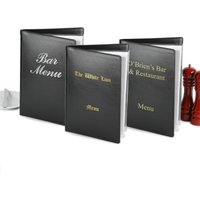 Custom Douglas Menu Cover A4 Black (Set of 12)