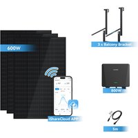 Ray Balkonkraftwerk 200W~1200W | Schild | 3 Module (600W) | 5m AC-Kabel & Mikro-Wechselrichter