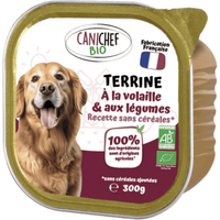 Canichef Bio Paté Grain Free Pollo e Verdure per Cani - 300 g, 6 pezzi