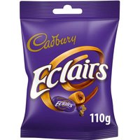 Cadbury Chocolate Eclairs Toffee & Chocolate 110g Bag