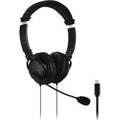 Hoofdtelefoon Kensington USB-C Hi-Fi met microfoon zwart