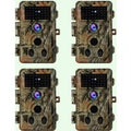 Pack x4 Caméras Piège Photo 64MP 1296P 940nm IR Camera Chasse Infrarouge Vision Nocturne, 0,1s Vitesse de Dclenchement Caméra de Jeu IP66 Étanche|A262 Vert
