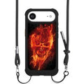 Apple iPhone Air NIVOmax noir Coque coque de telephone antichoc NIVOmax noire Skull Totenkopf Fire