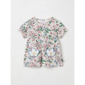 Floral top with puff sleeves