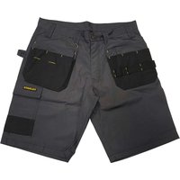 Stanley Mens Sedona Holster Pocket Work Shorts Grey / Black 34"