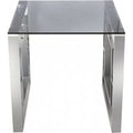 Apex Glass and Chrome Square End Table