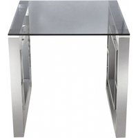 Apex Glass and Chrome Square End Table